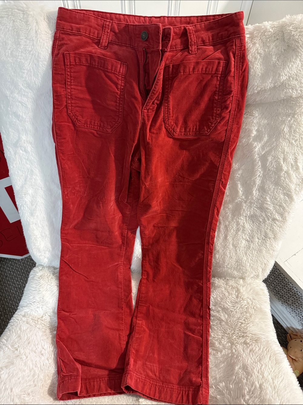 Free People Men's Red Straight Jeans